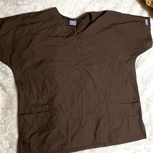 Cherokee Workwear Scrub Set Size Large Brown